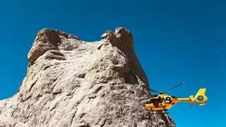 Herida grave cuando escalaba el Urriellu al caerle encima una piedra