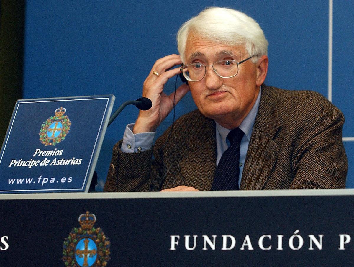 El filósofo alemán Jürgen Habermas, ganador del Premio Príncipe de Asturias de Ciencias Sociales 2003
