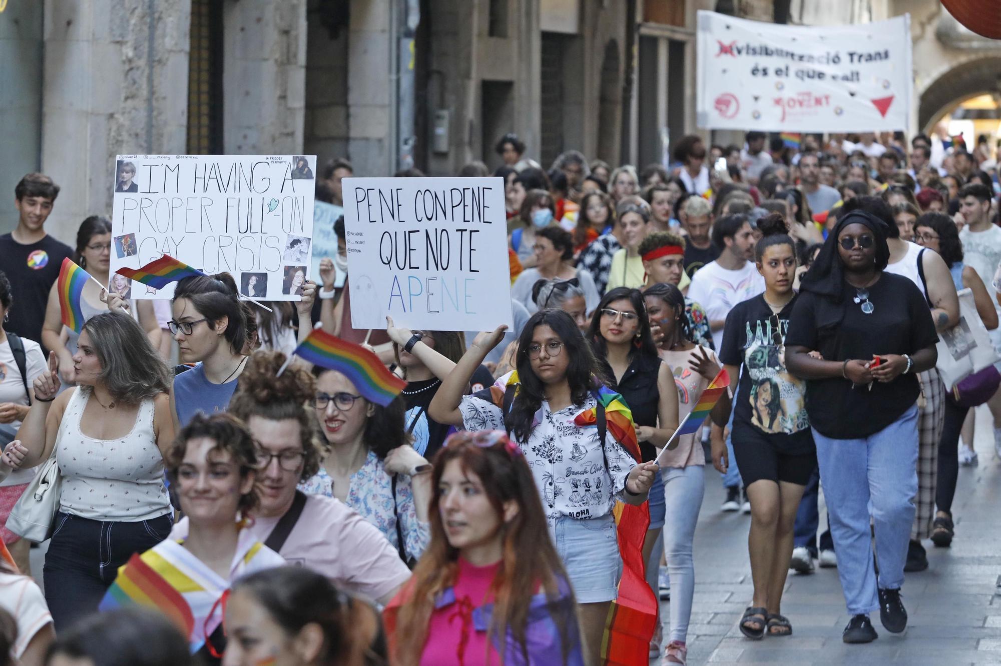 Manifestació a Girona pel dia de l’alliberament LGTBIQ+