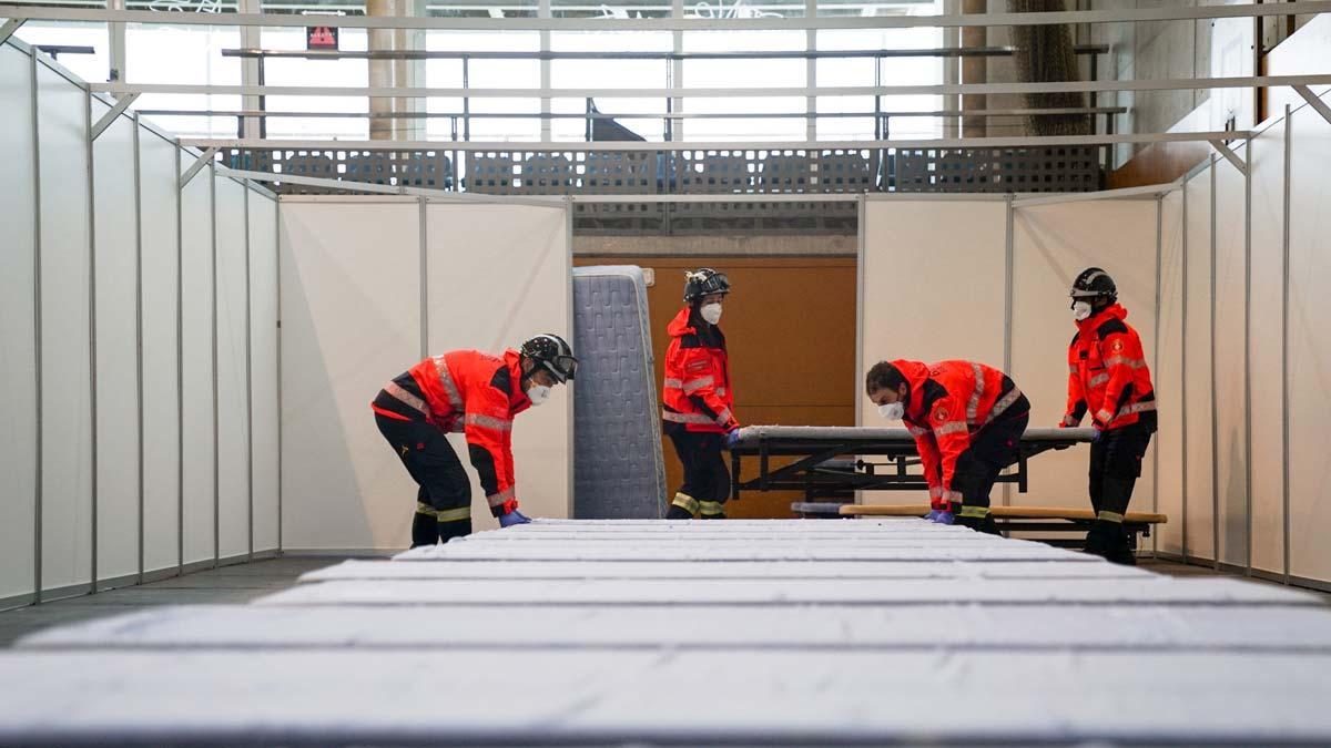 Trabajos en el CEM Guinardó para convertirlo en una extensión del Hosptital de Sant Pau.