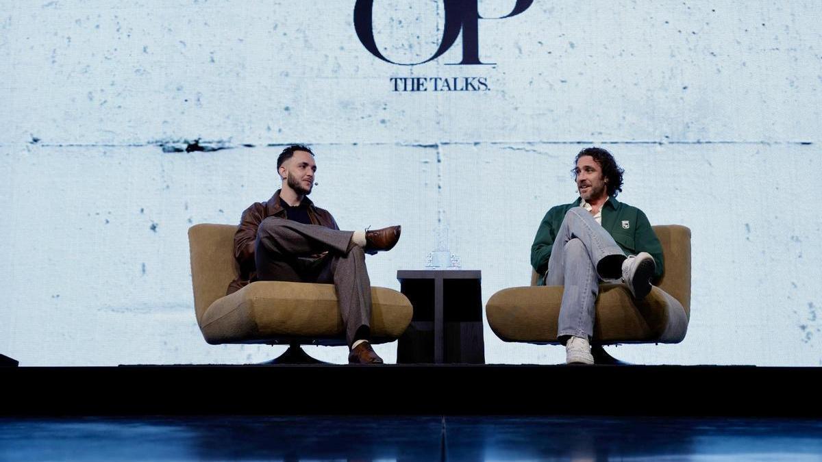 C.Tangana y Santos Bacana, durante la conversación