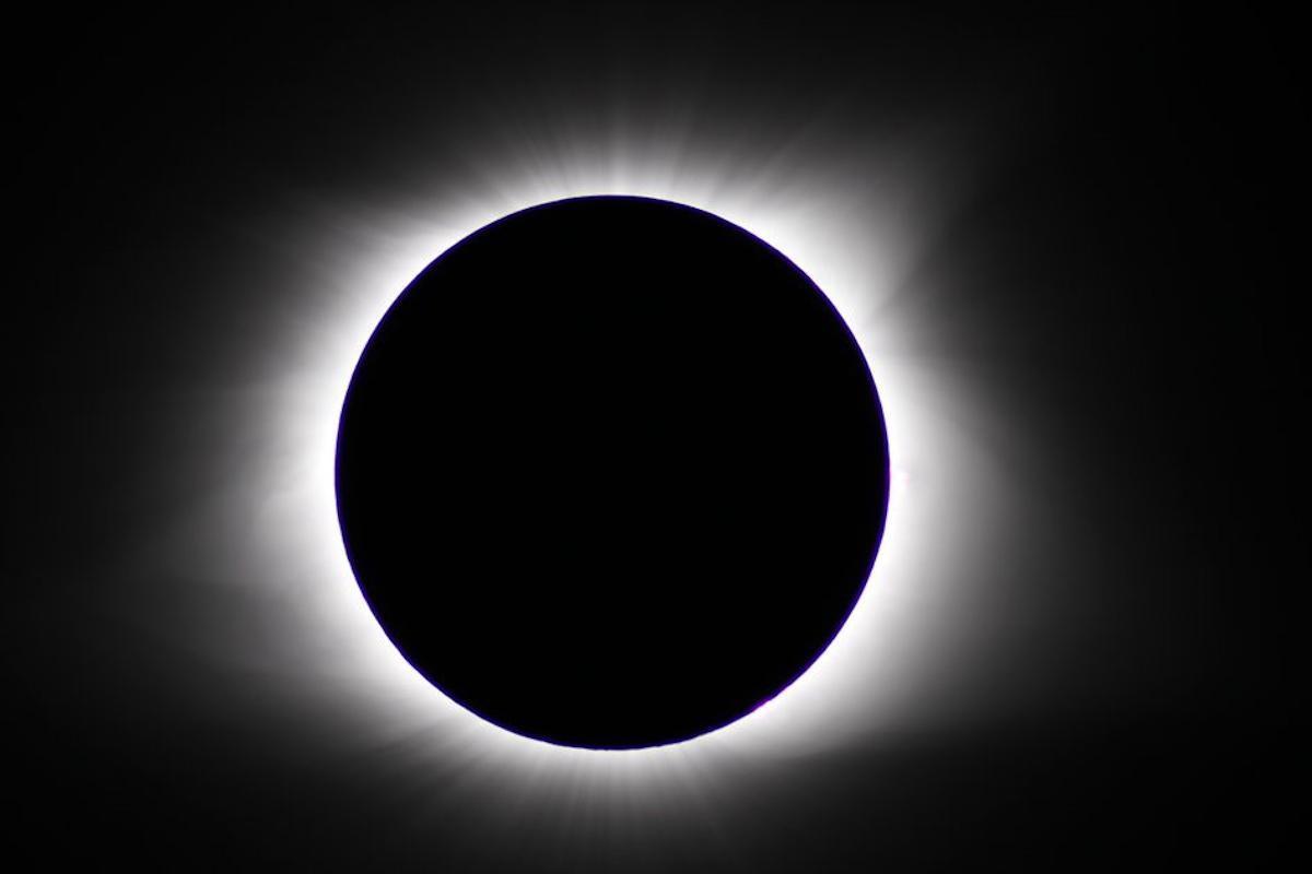 Una imagen del eclipse total de Sol de agosto de 2017 visto desde Casper (Wyoming, Estados Unidos).