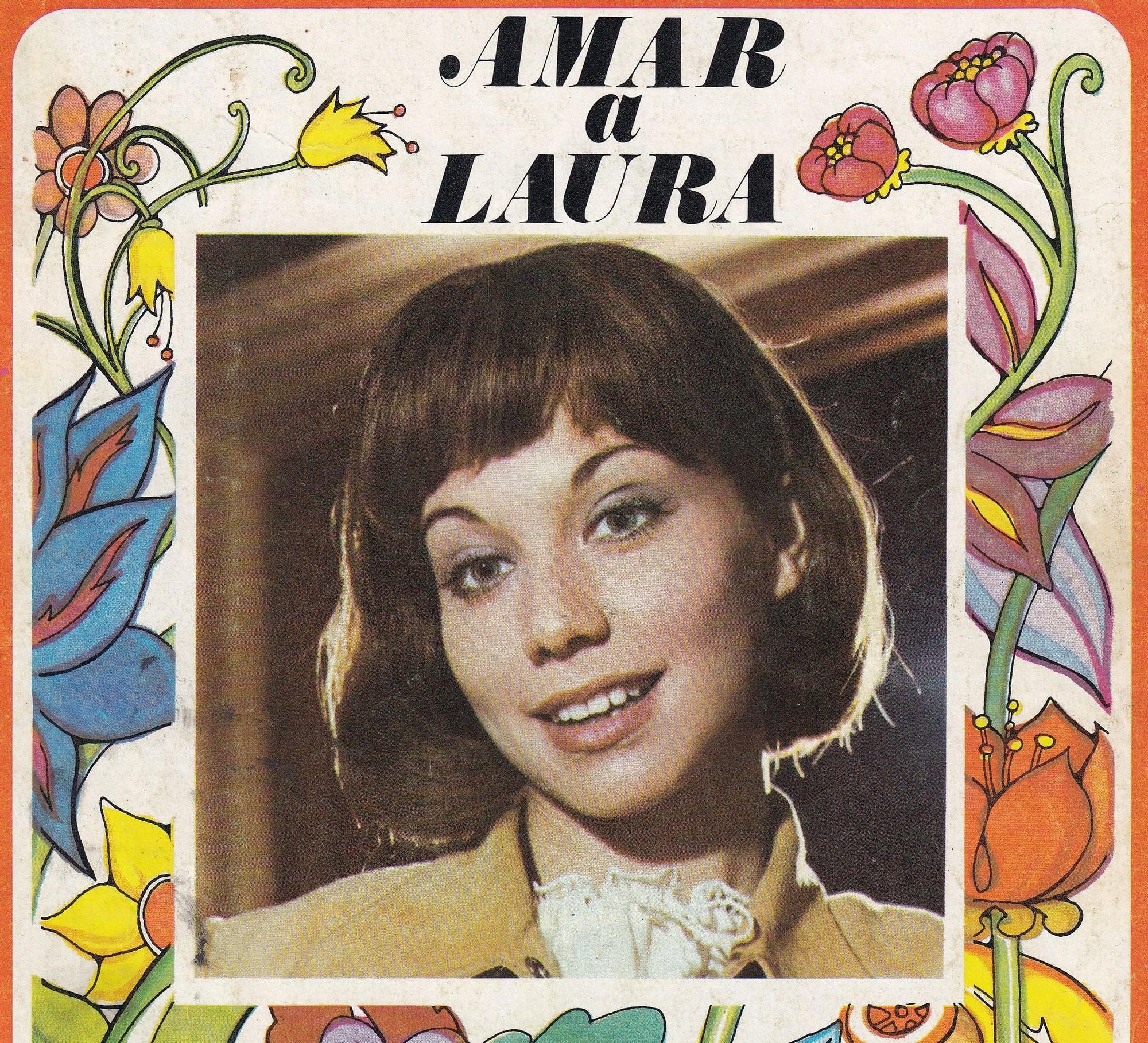 Cartel de 'Amar a Laura', la fotonovela que protagonizaron Karina y Junior.