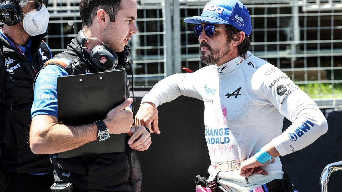 Fernando Alonso antes de la carrera del GP de Canadá