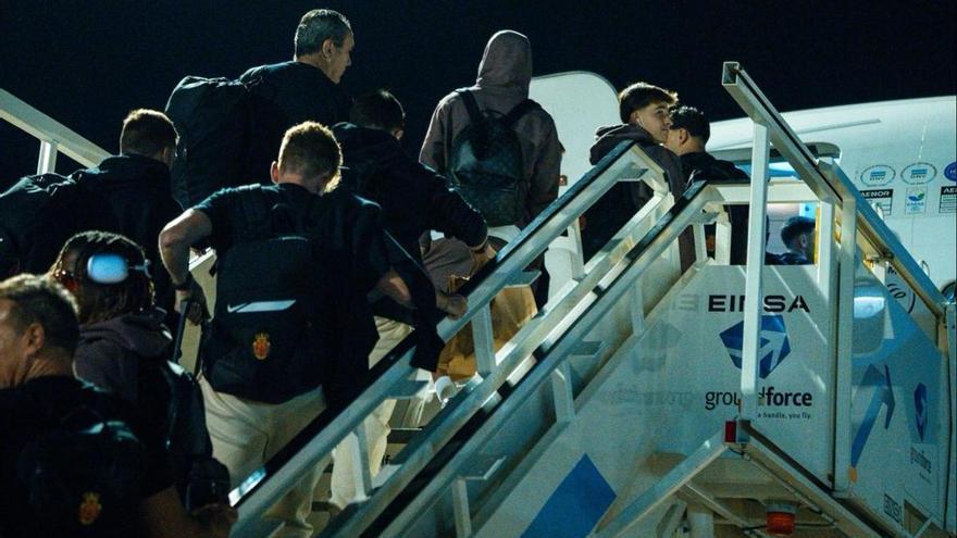 El Mallorca se queda sin viajar a Madrid por un problema mecánico en el avión
