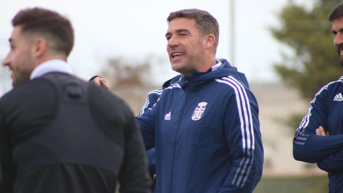 Luis Carrión en un entrenamiento