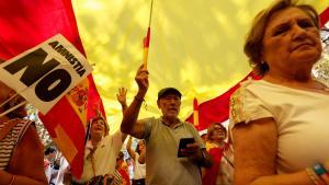 Manifestación contra la amnistía en Barcelona