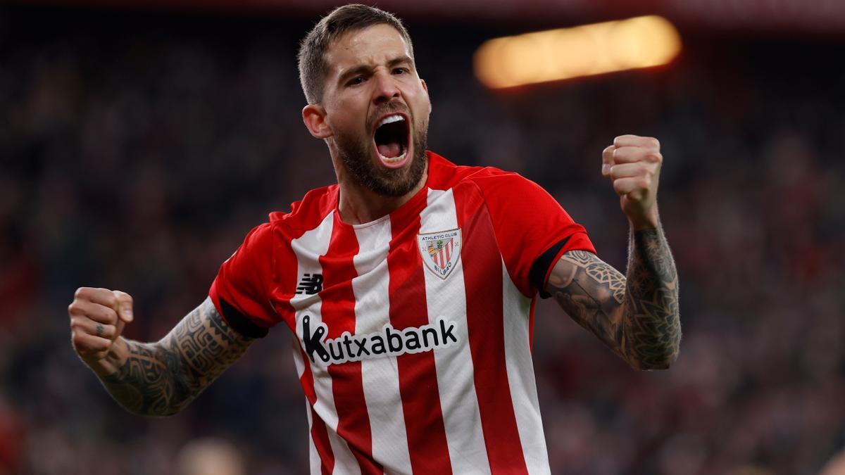 Iñigo Martínez celebrates his second goal. Iñigo Martínez celebrates his second goal.