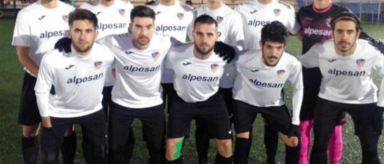 Once inicial de la UD Alzira ayer ante el Rayo Ibense.