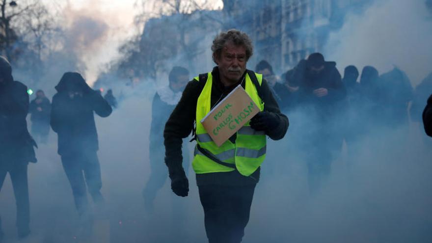 Una imagen de las protestas en París.