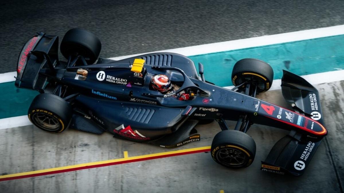 Noel León en los test de Abu Dabi con Campos Racing
