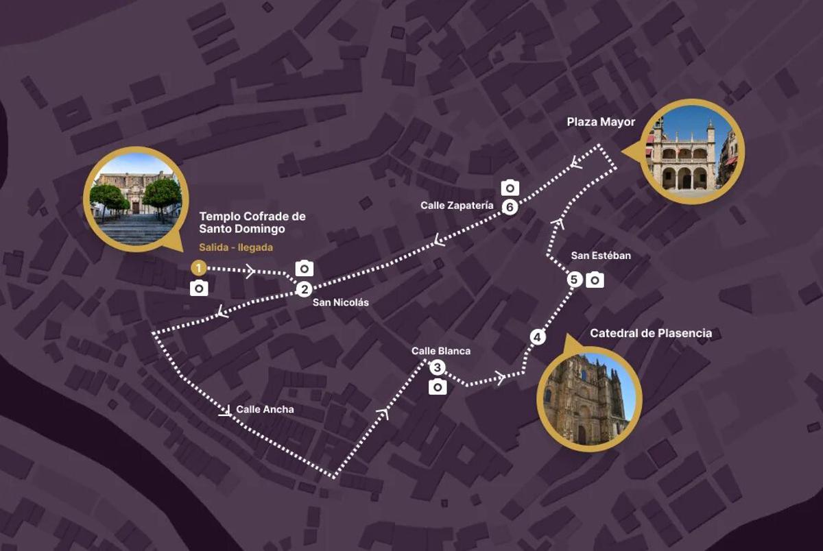 Recorrido de la Sagrada Cena en Plasencia.