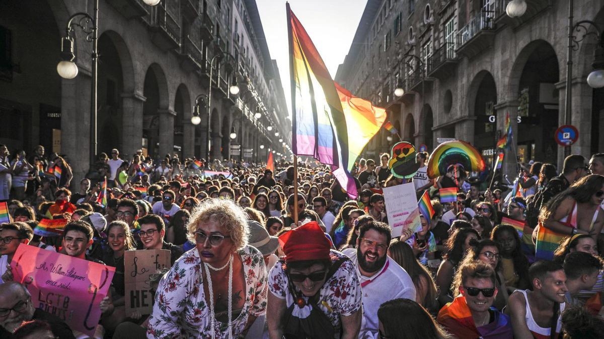 Imagen del último desfile del Orgullo celebrado en Palma, en 2019.