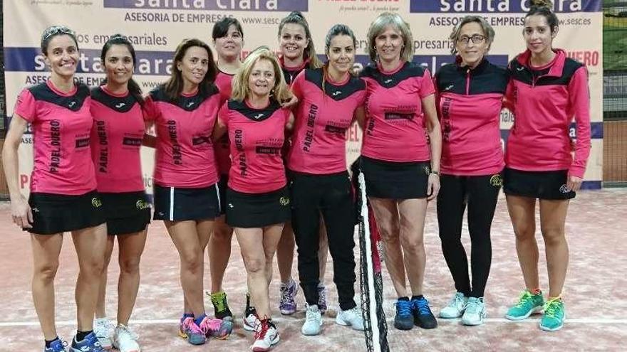 Las jugadores del Pádel Duero S. E. Sana Clara.