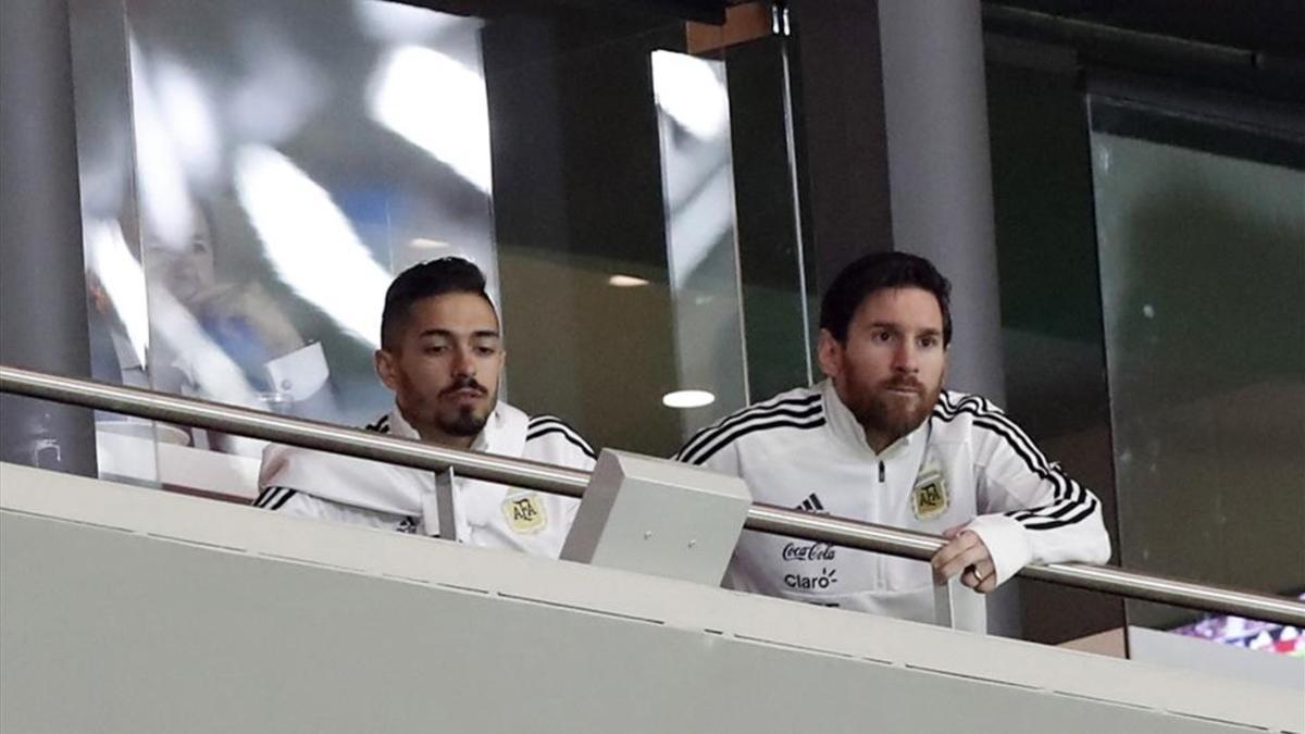Messi, durante el encuentro España-Argentina disputado en Madrid