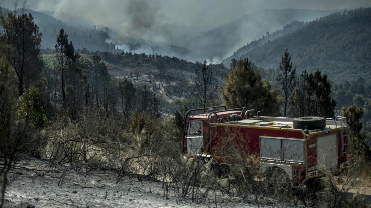 Una imagen de uno de los incendios que ha afectado a Galicia.