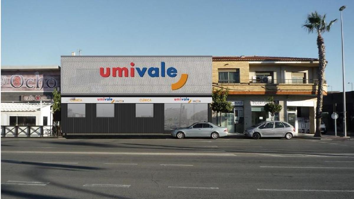 Recreación de la adaptación de los edificios como sede de Umivale, en su fachada a las Cortes Valencianas