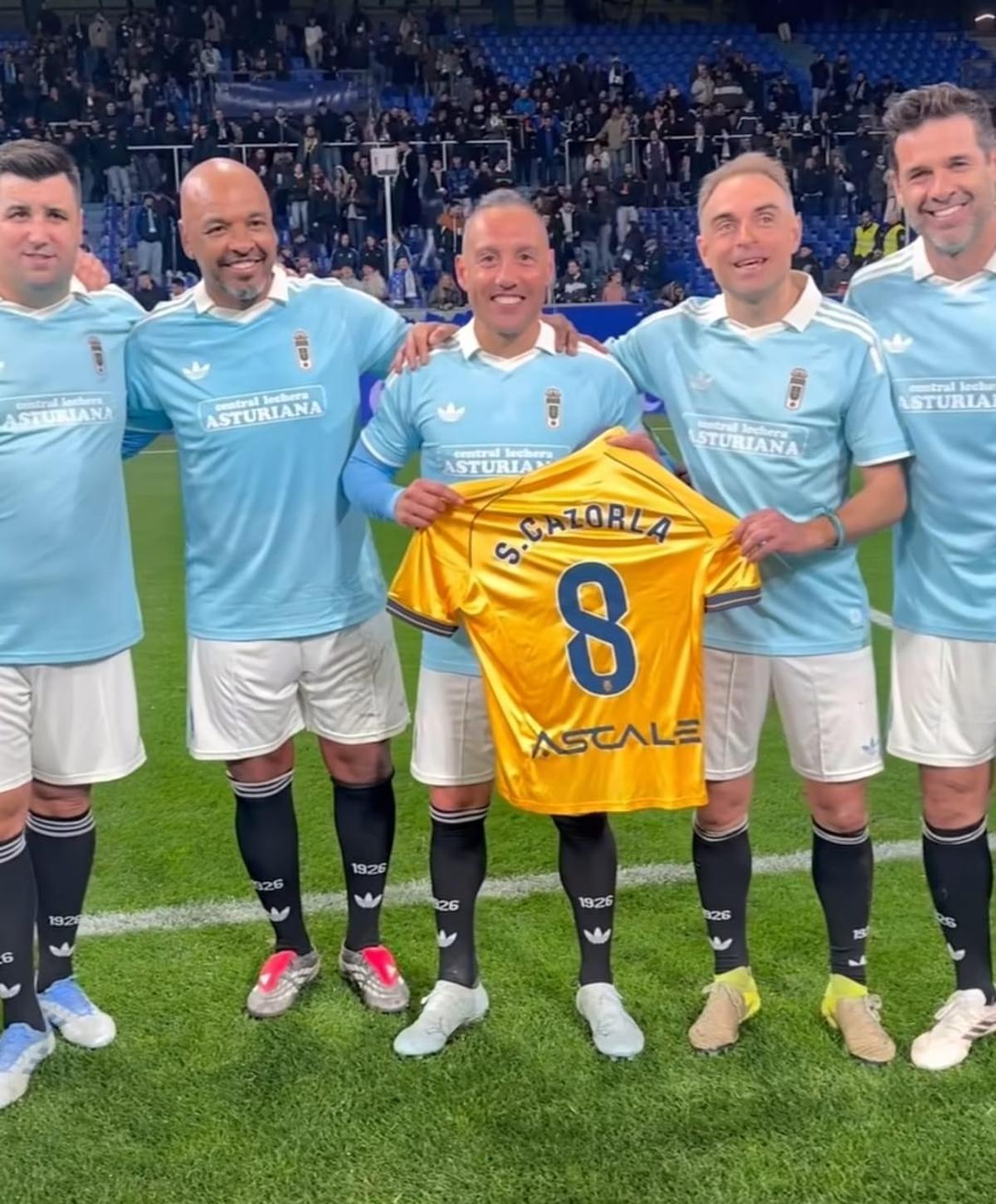 Cazorla, junto a Senna, Héctor Font, César Arzo y Xisco.