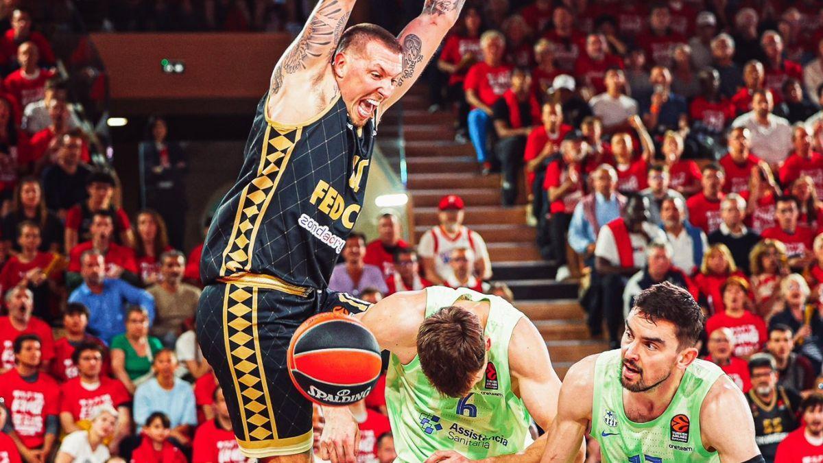 Daniel Theis fue uno de los mejores jugadores del Mónaco ante el Barça