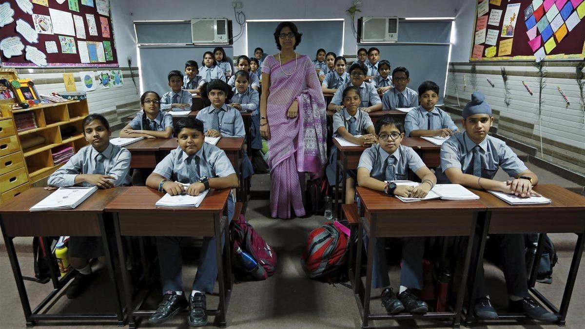 Escuela pública en Nueva Delhi, India.