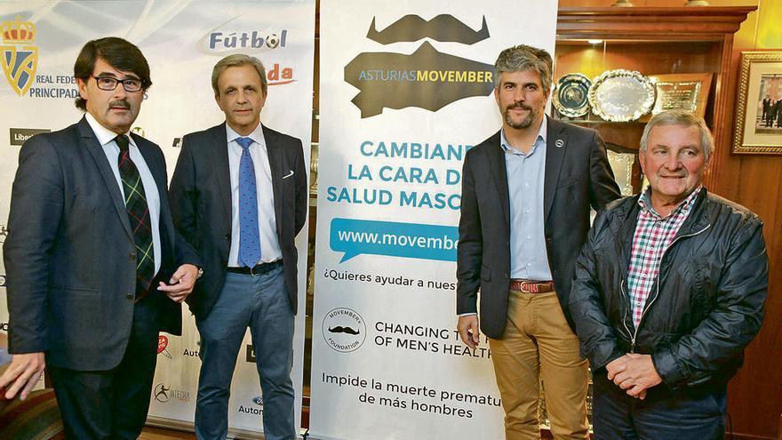 Por la izquierda, Miguel Hevia, José Antonio Rodas, Gerardo Albornoz y Maximino Martínez, ayer, en la presentación de la campaña.