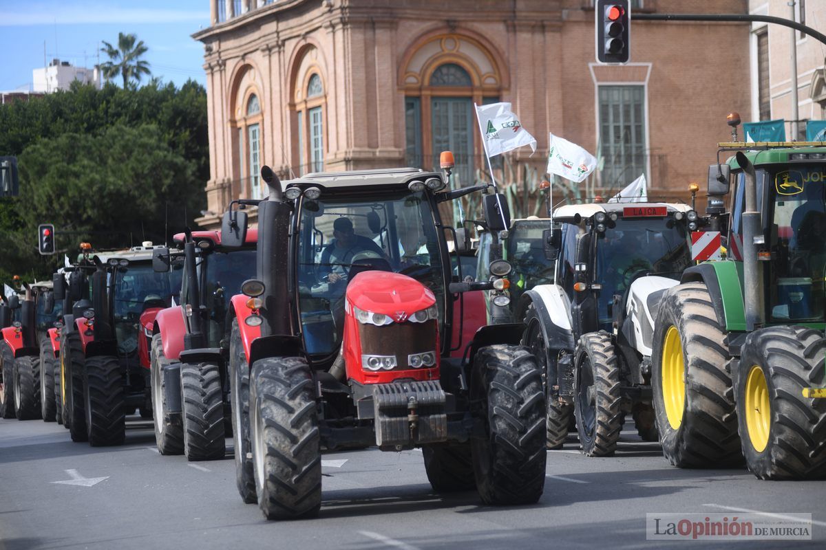 Miles de agricultores y ganaderos toman las calles de Murcia