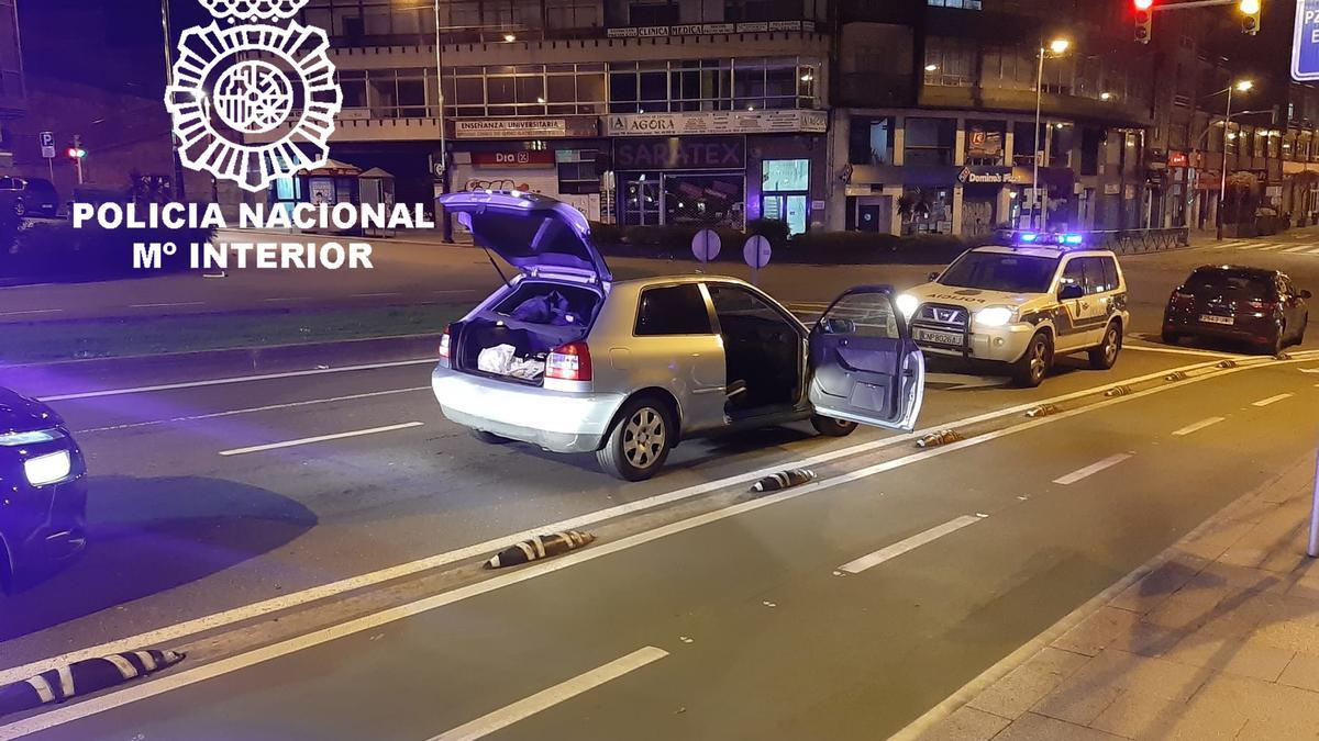 El vehículo fue detenido en Urzaiz