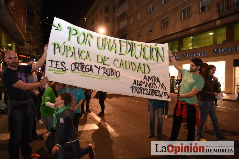 Manifestación contra la LOMCE y los recortes en la Educación en Murcia