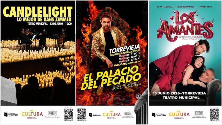 Torrevieja reúne este fin de semana a Juan Dávila, Kiko Hernández y Candlelight en sus espacios escénicos