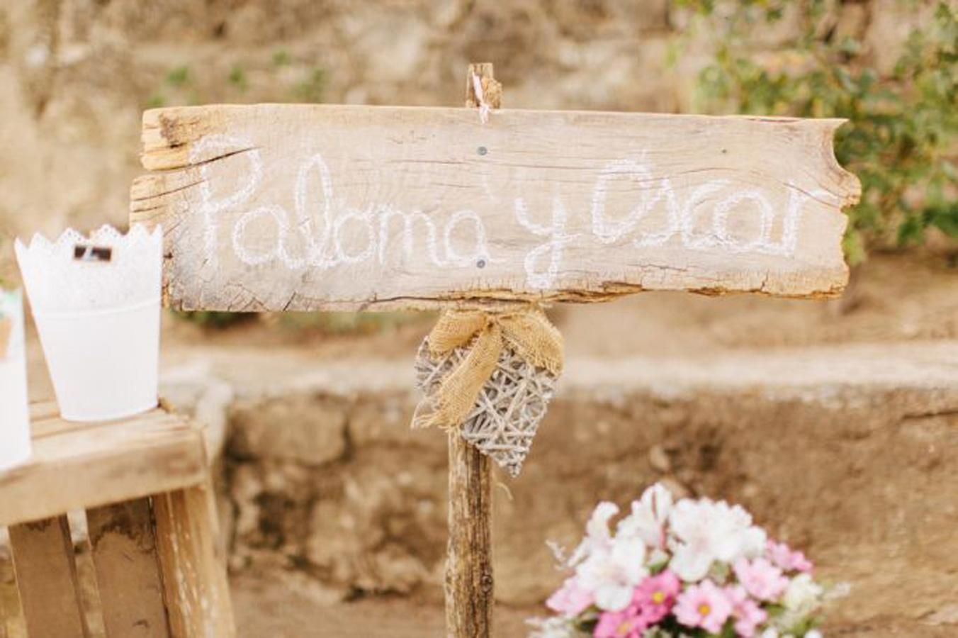 Decoración boda: nombre de los protagonistas