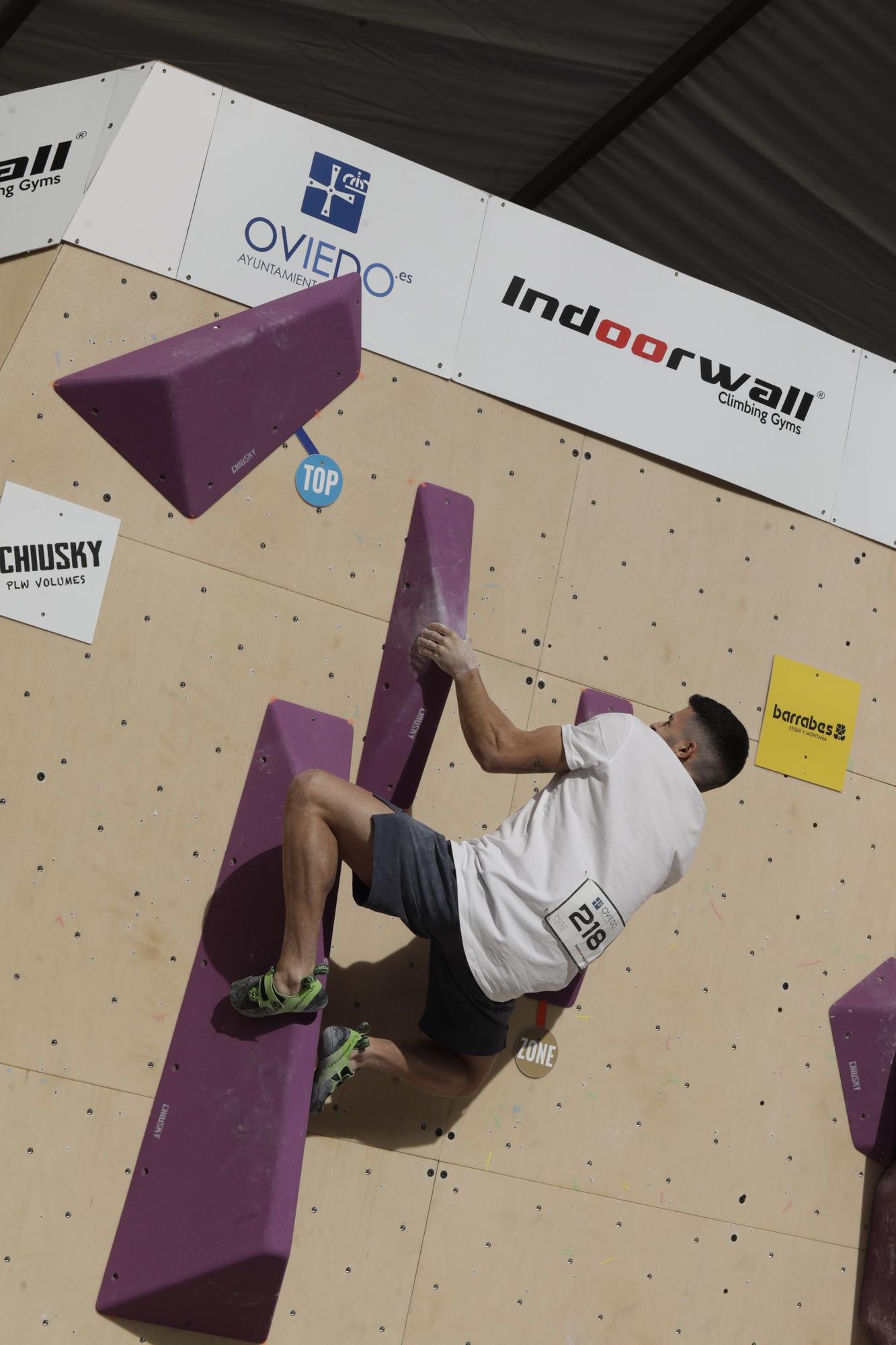 Así se vivió la primera prueba de la Copa de España de escalada en Oviedo