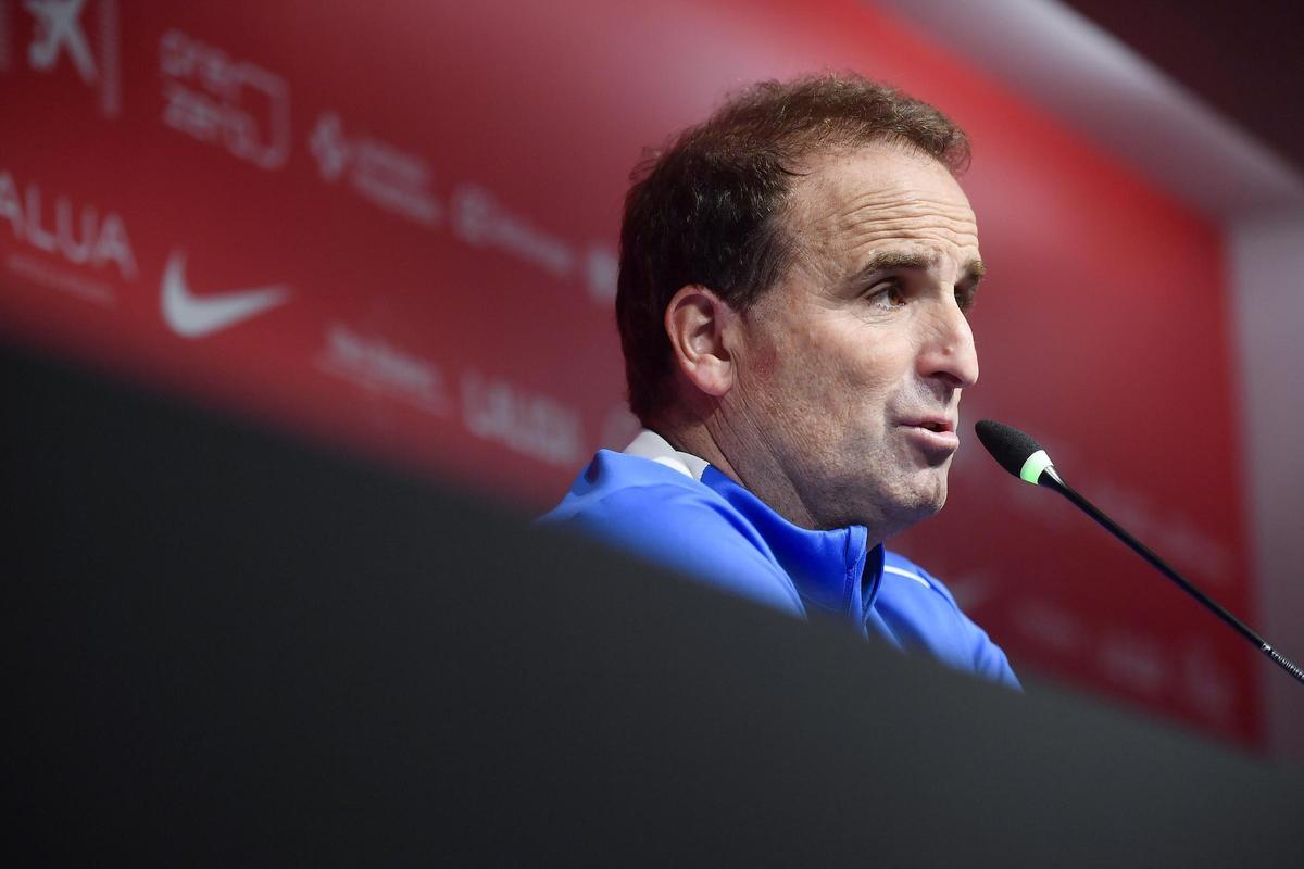 Jagoba Arrasate, durante la rueda de prensa de este viernes en Son Bibiloni.