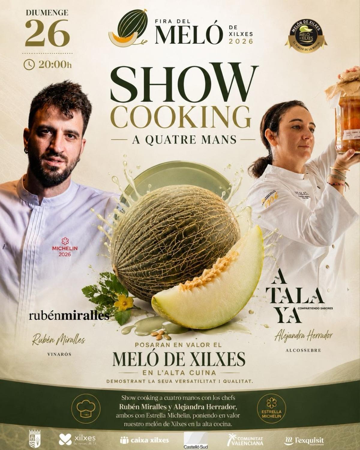 Cartel del 'showcooking'.