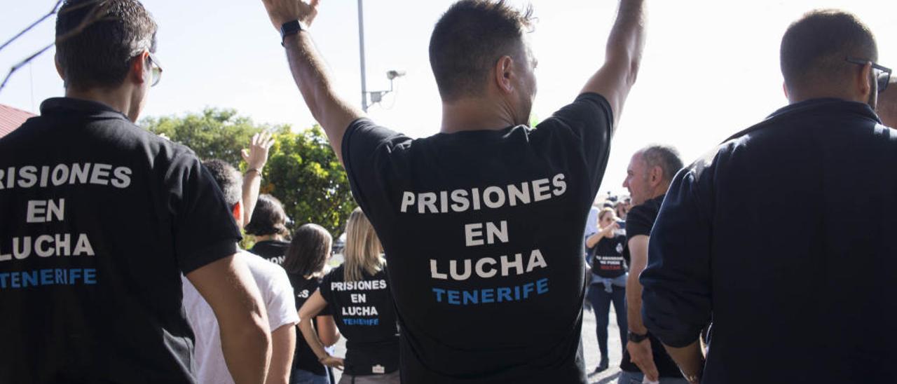 Protestas de funcionarios de prisiones en Tenerife.
