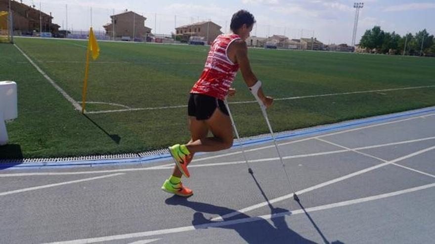 Christian López Rodríguez entrenando