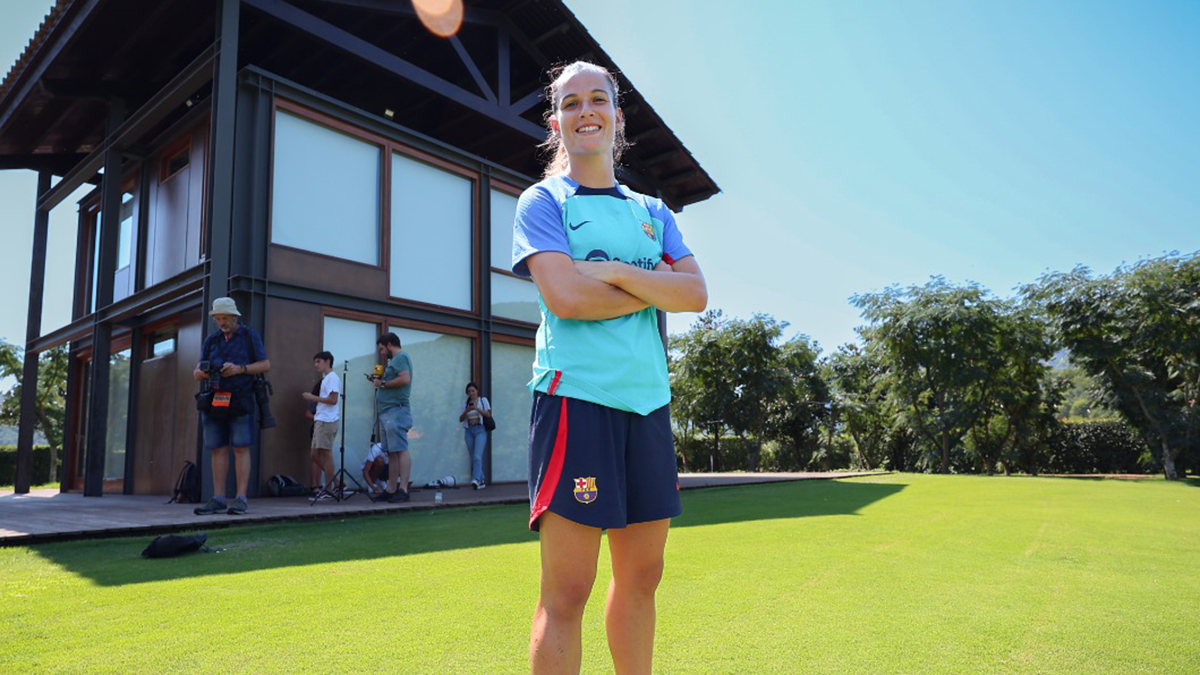 Laia Codina, en el media day en la Vall d'en Bas