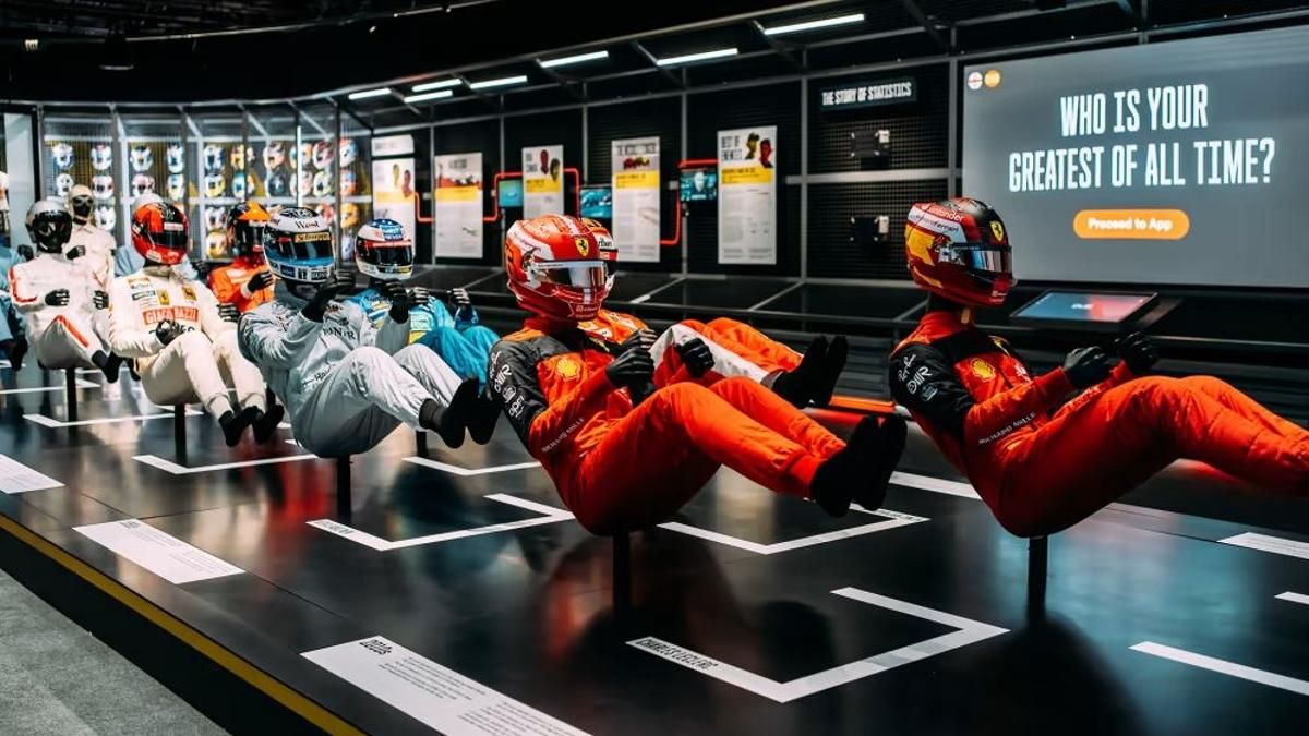 Una de las salas de The Formula 1 Exhibition, exposición internacional que acogió Madrid.