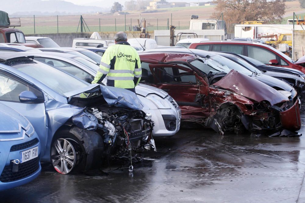 Accident de trànsit múltiple amb tres ferits a l'N-II a Sils