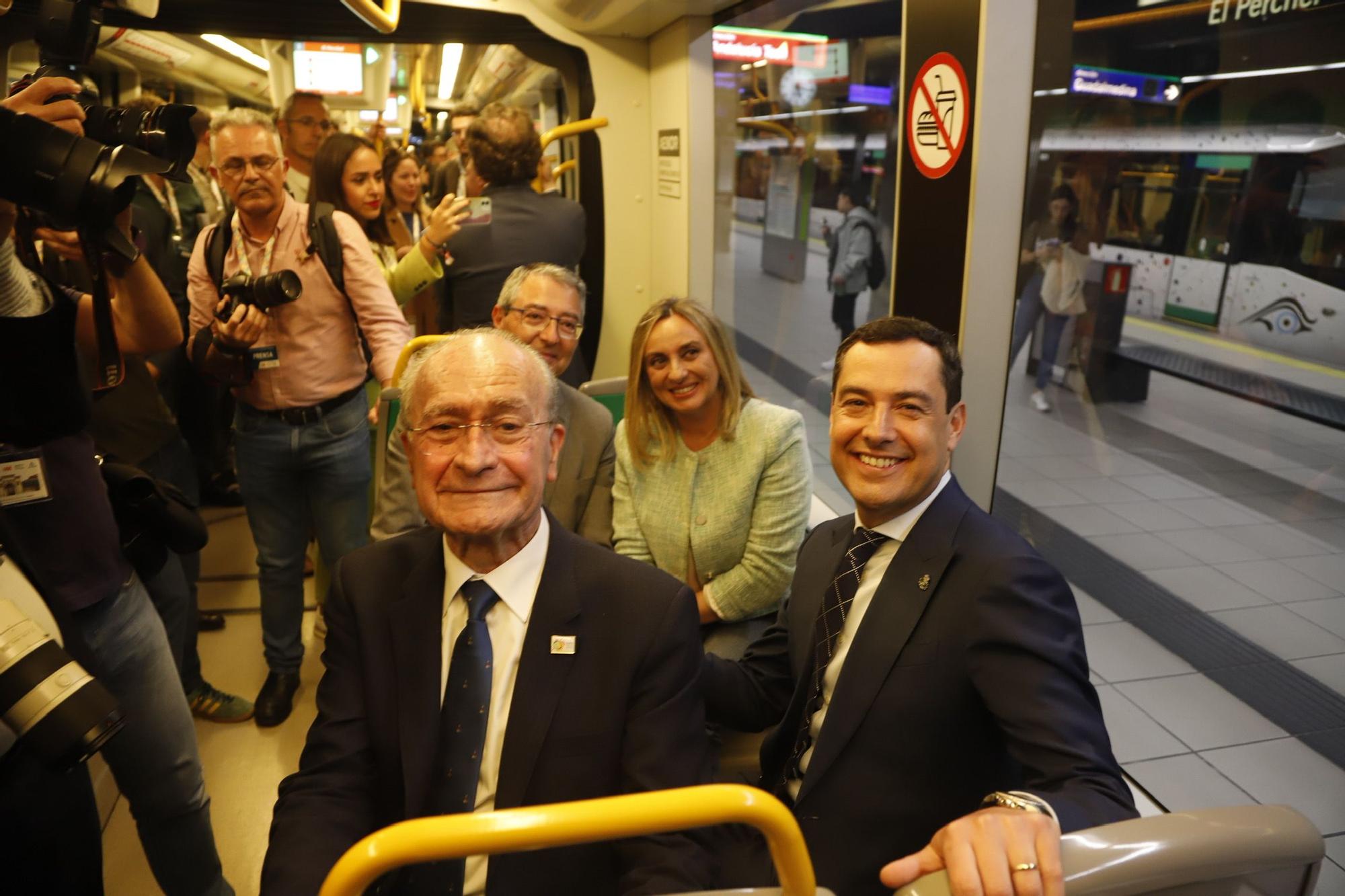 Inauguración de la ampliación del metro de Málaga hasta el Centro