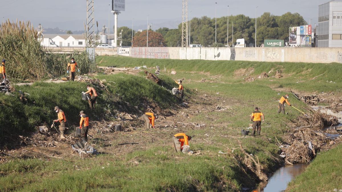 Trabajos por los daños de la dana.