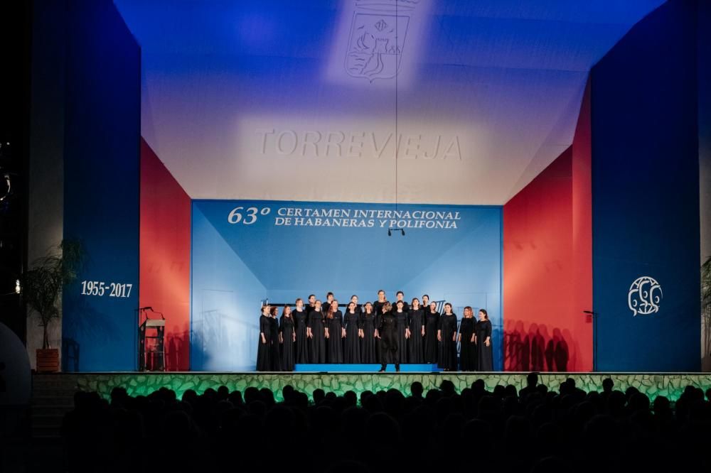Coros de Rusia, Polonia e Indonesia participaron en la primera velada de competición del Certamen Internacional de Habaneras y Polifonía de Torrevieja