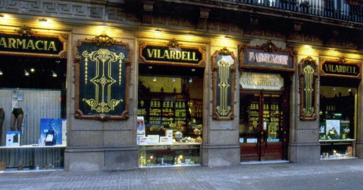 La Farmacia Vilardell, tal y como lucía antes de 2006, año de su adiós.