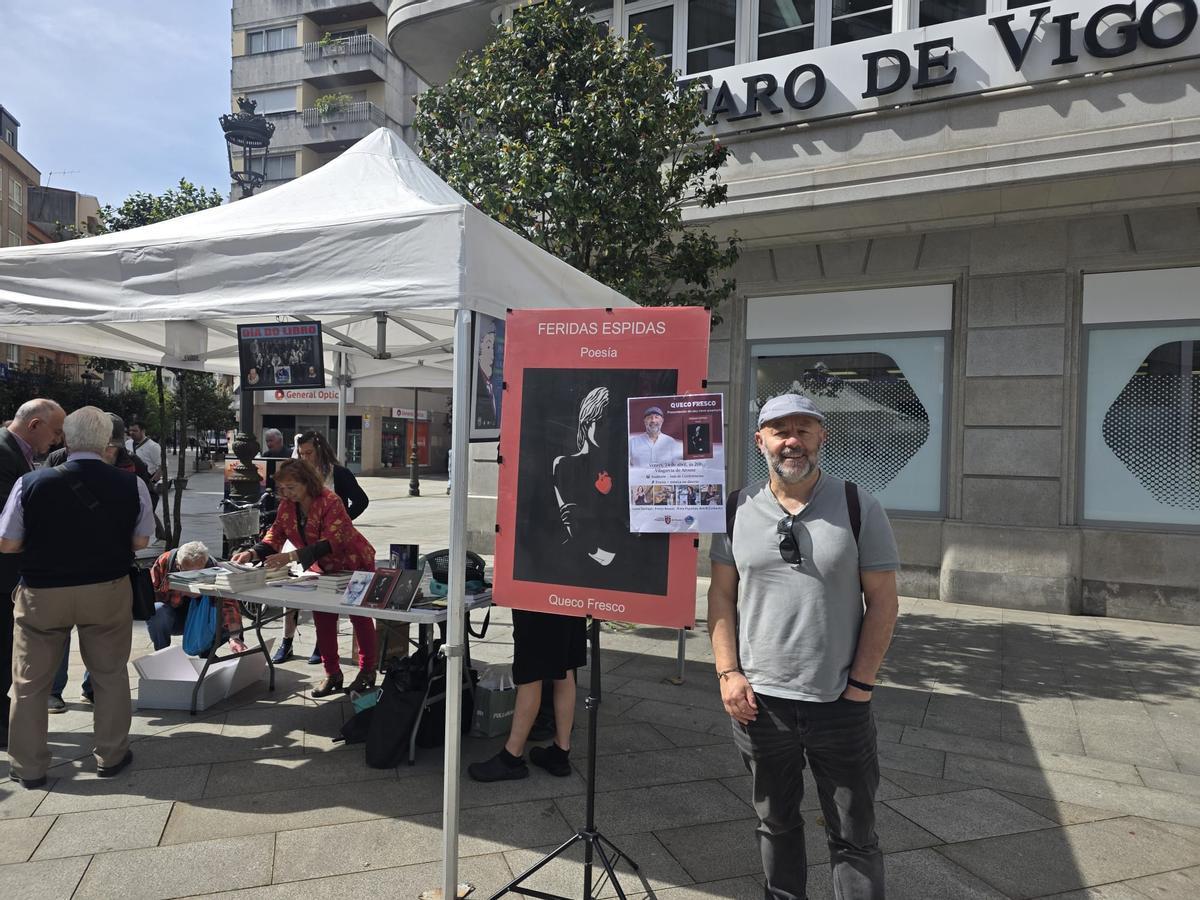 Queco Fresco, en la carpa de la plaza de Galicia.