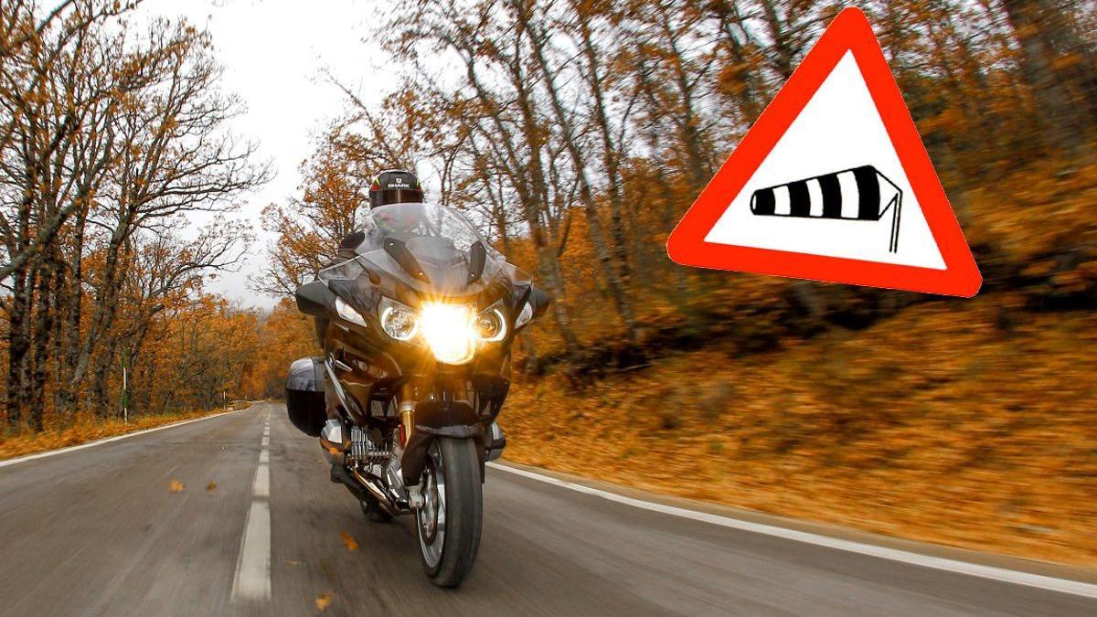 Las motos son especialmente vulnerables al viento en la carretera