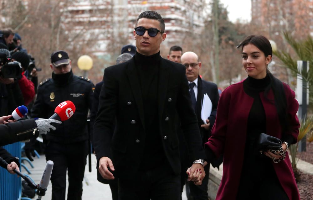 Llegada de Cristiano Ronaldo a los juzgados