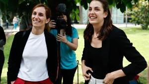 Mónica García y Rita Maestre en la jornada de reflexión previa a las elecciones del 28 de mayo.
