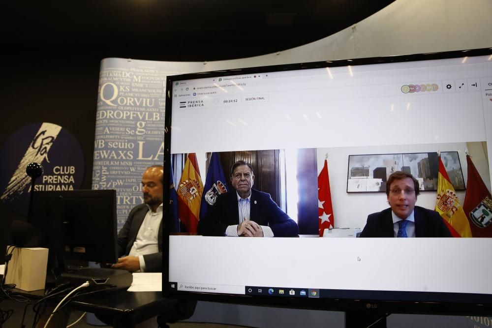 "Diálogos políticos por la reconstrucción": Los alcaldes de Oviedo y Madrid, Alfredo Canteli y José Luis Martínez-Almeida