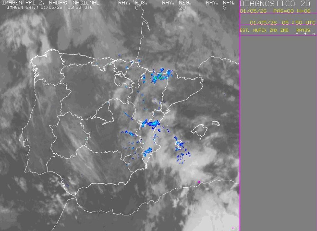 Imagen del radar de la Aemet.