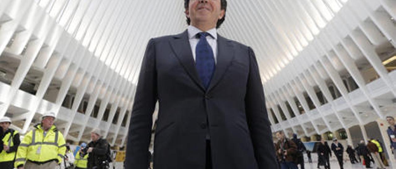 Santiago Calatrava, en la  inauguración del centro de transporte del World Trade Center en Nueva York, el pasado 3 de marzo.