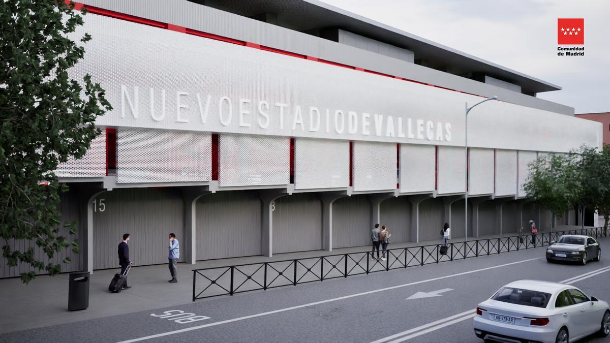 Así sería el futuro estadio de Vallecas que propone la Comunidad de Madrid